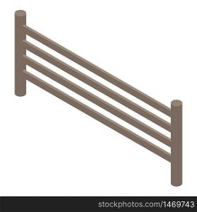 Farm wood fence icon. Isometric of farm wood fence vector icon for web design isolated on white background. Farm wood fence icon, isometric style