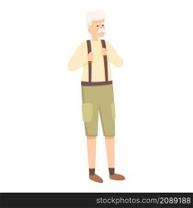 Farmer grandpa icon cartoon vector. Senior travel. Retirement life. Farmer grandpa icon cartoon vector. Senior travel