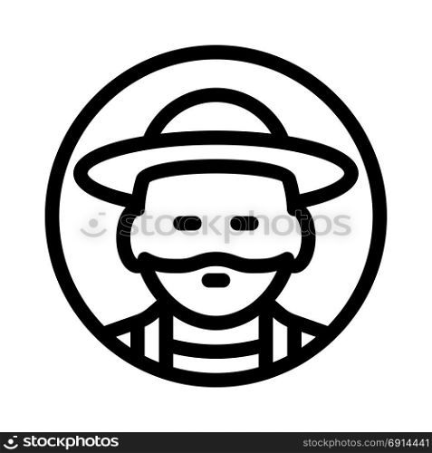 farmer, icon on isolated background