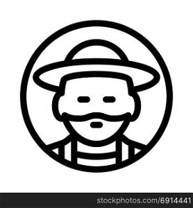 farmer, icon on isolated background