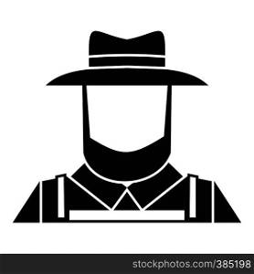 Farmer icon. Simple illustration of farmer vector icon for web design. Farmer icon, simple style