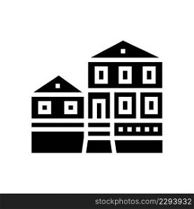 farmhouse building glyph icon vector. farmhouse building sign. isolated contour symbol black illustration. farmhouse building glyph icon vector illustration