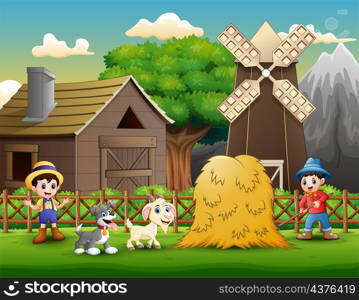 Farming activities on farms with animals