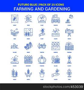 Farming and Gardening Icons - Futuro Blue 25 Icon pack