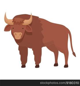 Farming buffalo icon cartoon vector. Farm mammal. Nature field. Farming buffalo icon cartoon vector. Farm mammal