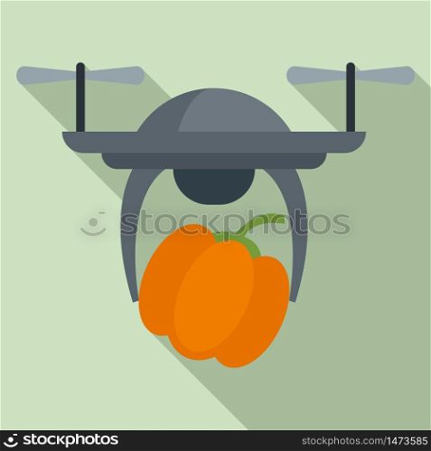 Farming drone icon. Flat illustration of farming drone vector icon for web design. Farming drone icon, flat style