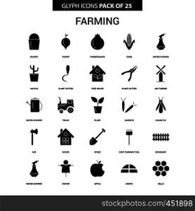 Farming Glyph Vector Icon set
