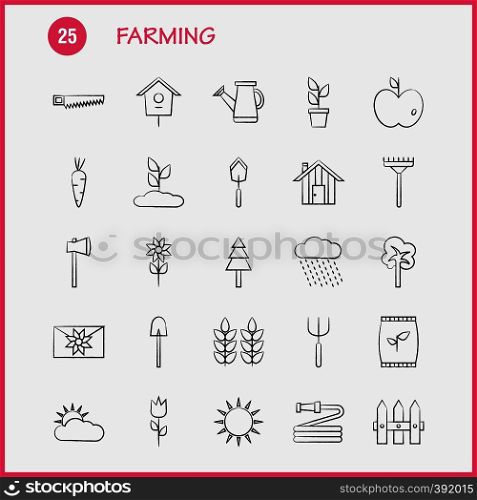 Farming Hand Drawn Icon for Web, Print and Mobile UX/UI Kit. Such as: Bag, Grain, Rice, Sack, Wheat, Letter, Massage, Paper, Pictogram Pack. - Vector
