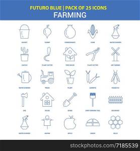 Farming Icons - Futuro Blue 25 Icon pack