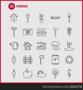 Farming Line Icon for Web, Print and Mobile UX/UI Kit. Such as: Bag, Grain, Rice, Sack, Wheat, Letter, Massage, Paper, Pictogram Pack. - Vector