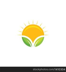 Farming natural logo vector flat design