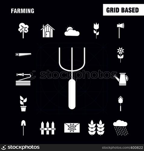 Farming Solid Glyph Icon for Web, Print and Mobile UX/UI Kit. Such as: Bag, Grain, Rice, Sack, Wheat, Letter, Massage, Paper, Pictogram Pack. - Vector