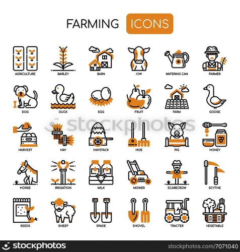 Farming , Thin Line and Pixel Perfect Icons