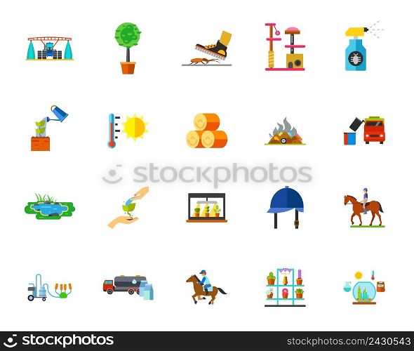 Farmland icon set. Can be used for topics like country, ranch, planting, agriculture
