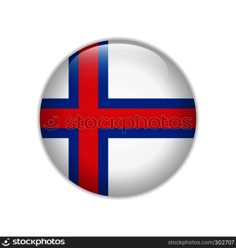 Faroe Islands flag on button