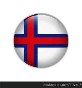 Faroe Islands flag on button