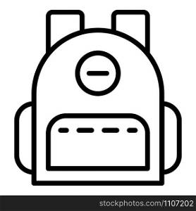Fashion backpack icon. Outline fashion backpack vector icon for web design isolated on white background. Fashion backpack icon, outline style