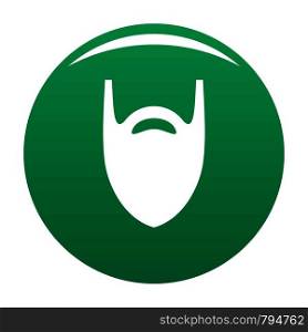 Fashion beard icon. Simple illustration of fashion beard vector icon for any design green. Fashion beard icon vector green
