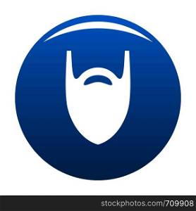 Fashion beard icon vector blue circle isolated on white background . Fashion beard icon blue vector