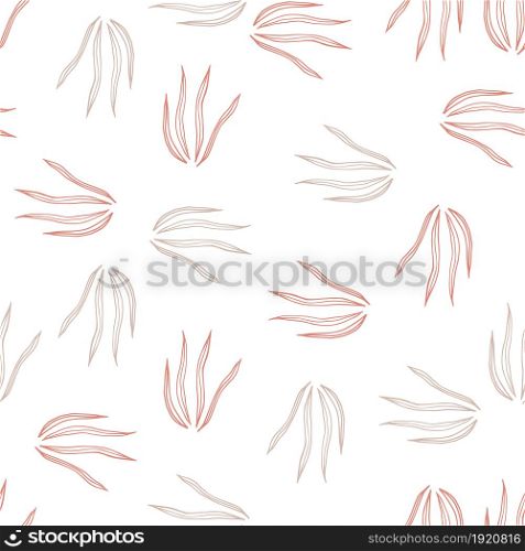 Fashion doodle grasss seamless pattern isolated on white background. Nature botanical wallpaper. Design for fabric, textile print, wrapping, cover. Simple vector illustration.. Fashion doodle grasss seamless pattern isolated on white background.
