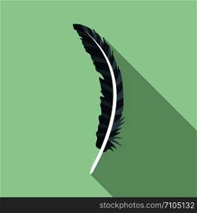 Fashion feather icon. Flat illustration of fashion feather vector icon for web design. Fashion feather icon, flat style
