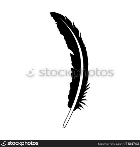 Fashion feather icon. Simple illustration of fashion feather vector icon for web design isolated on white background. Fashion feather icon, simple style