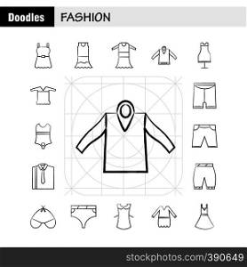 Fashion Hand Drawn Icons Set For Infographics, Mobile UX/UI Kit And Print Design. Include: Umbrella, Rain, Raining, Weather, Nail, Art, Design, Nail Collection Modern Infographic Logo and Pictogram. - Vector