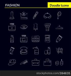 Fashion Hand Drawn Icons Set For Infographics, Mobile UX/UI Kit And Print Design. Include: Coat, Garments, Cloths, Dress, Coat, Garments, Cloths, Dress, Collection Modern Infographic Logo and Pictogram. - Vector