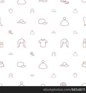 Fashion icons pattern seamless white background Vector Image