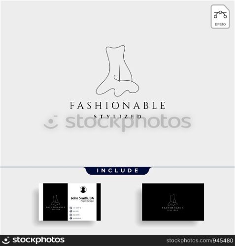 fashion lady beauty collection in simple line logo template vector illustration icon element - vector. fashion lady beauty collection in simple line logo template vector illustration icon element