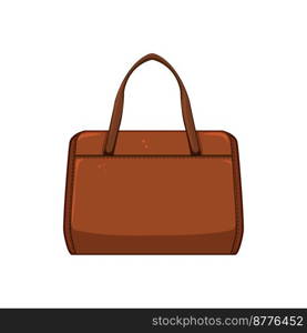 fashion leather bag women cartoon. fashion leather bag women sign. isolated symbol vector illustration. fashion leather bag women cartoon vector illustration