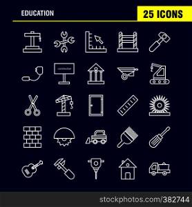 Fashion Line Icons Set For Infographics, Mobile UX/UI Kit And Print Design. Include: Skirt, Top, Dress, Ladies, Comb, Barber, Cutting, Hair Collection Modern Infographic Logo and Pictogram. - Vector