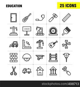 Fashion Line Icons Set For Infographics, Mobile UX/UI Kit And Print Design. Include: Skirt, Top, Dress, Ladies, Comb, Barber, Cutting, Hair Collection Modern Infographic Logo and Pictogram. - Vector