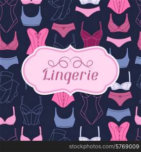 Fashion lingerie background design with female underwear.