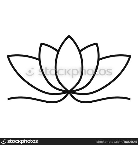 Fashion lotus icon. Outline fashion lotus vector icon for web design isolated on white background. Fashion lotus icon, outline style