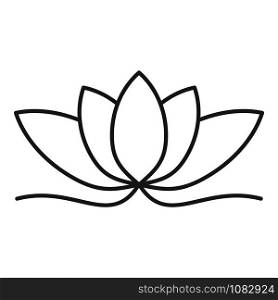 Fashion lotus icon. Outline fashion lotus vector icon for web design isolated on white background. Fashion lotus icon, outline style