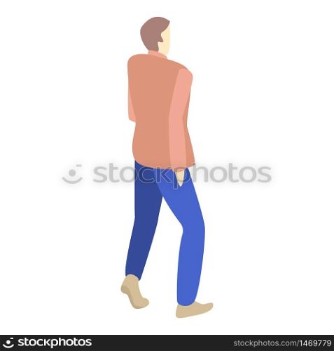 Fashion man icon. Isometric of fashion man vector icon for web design isolated on white background. Fashion man icon, isometric style