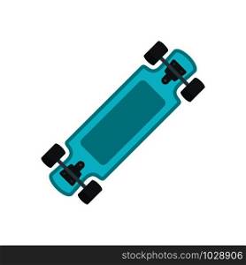 Fashion new skateboard icon. Flat illustration of fashion new skateboard vector icon for web design. Fashion new skateboard icon, flat style
