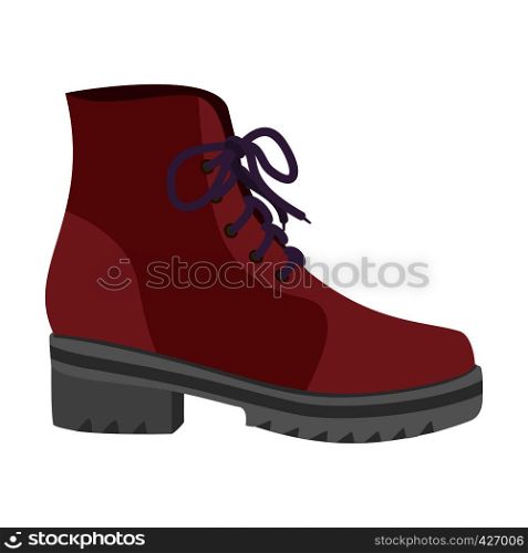 Fashion red shoe icon. Flat illustration of fashion red shoe vector icon for web design. Fashion red shoe icon, flat style