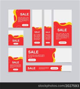 Fashion sale and discounts web banner design template. Vector flyer with text space. Advertising placard with customized copyspace. Promotional printable poster for advertising. Graphic layout. Fashion sale and discounts web banner design template
