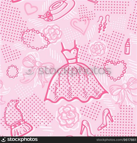 Fashion seamless pattern with accessories Vector Image