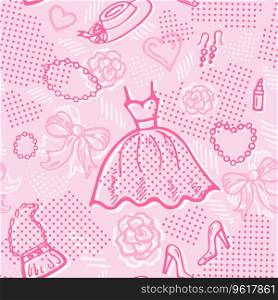 Fashion seamless pattern with accessories Vector Image