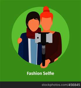 Fashion Selfie view for photo mobile app. Vector illustration. Fashion Selfie for photo mobile app