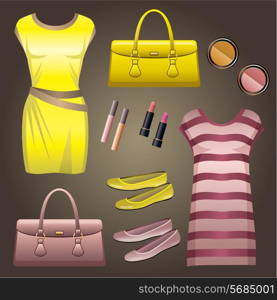 Fashion set. vector, gradient, EPS 10