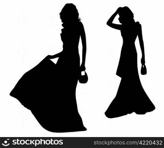 Fashion Silhouettes Of Girls