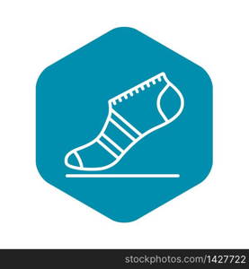 Fashion sock icon. Outline fashion sock vector icon for web design isolated on white background. Fashion sock icon, outline style