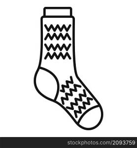 Fashion sock icon outline vector. Sport collection. Dirty sock. Fashion sock icon outline vector. Sport collection
