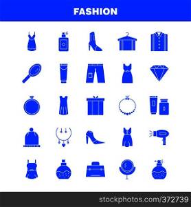 Fashion Solid Glyph Icons Set For Infographics, Mobile UX/UI Kit And Print Design. Include: Cap, Hat, Garments, Cloths, Dress, Hat, Garments, Cloths, Collection Modern Infographic Logo and Pictogram. - Vector