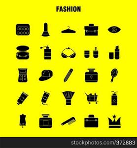 Fashion Solid Glyph Icons Set For Infographics, Mobile UX/UI Kit And Print Design. Include: Coat, Garments, Cloths, Dress, Coat, Garments, Cloths, Dress, Collection Modern Infographic Logo and Pictogram. - Vector