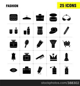 Fashion Solid Glyph Icons Set For Infographics, Mobile UX/UI Kit And Print Design. Include: Coat, Garments, Cloths, Dress, Coat, Garments, Cloths, Dress, Collection Modern Infographic Logo and Pictogram. - Vector